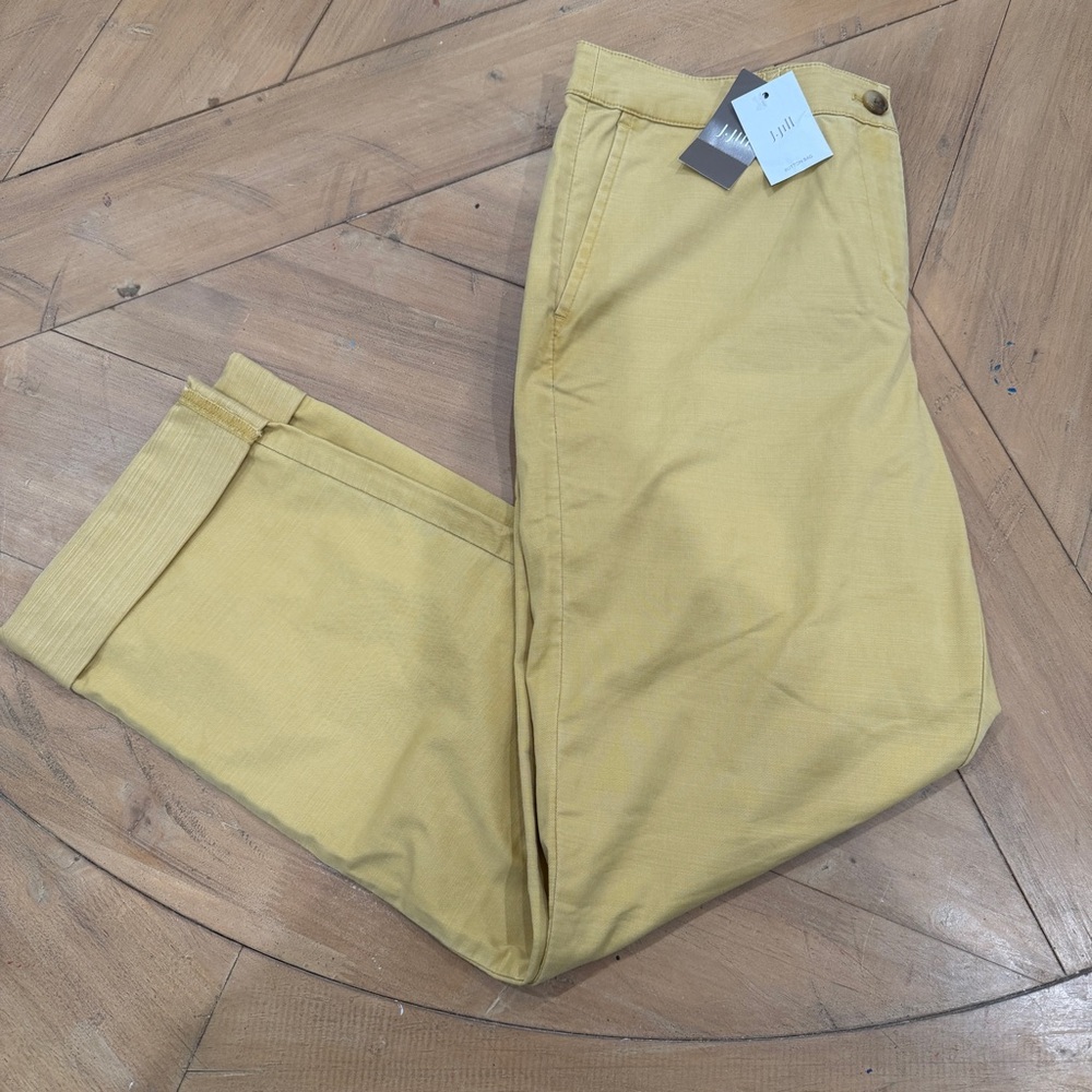 J Jill NWT Yellow Pants 8 NWT - Picture 2 of 9